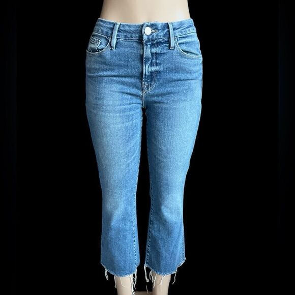 Frame cropped  Le crop mini boot cut Blue Denim Jeans - Picture 6 of 9